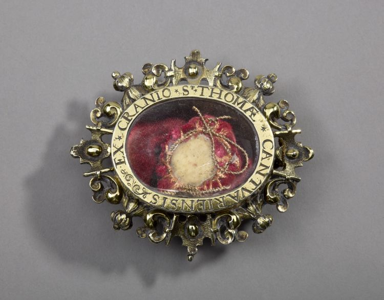 Skull relic and reliquary of Thomas Becket, 12th century. © British Jesuit Province